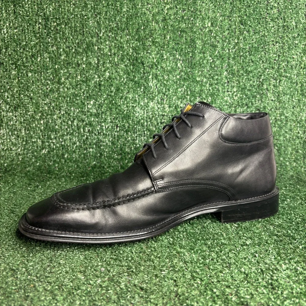 Mezlan Moc Toe Square Dress Lace Up Leather Chukka Ankle Boots Black Mens 10 M‎